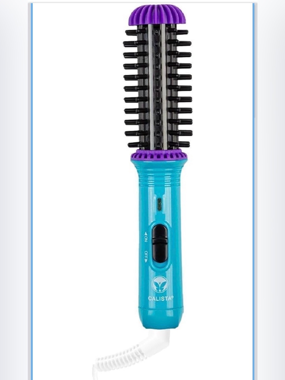 NWT Calista Electric Mini Hot Air Brush - Teal & Purple 360* Travel Friendly